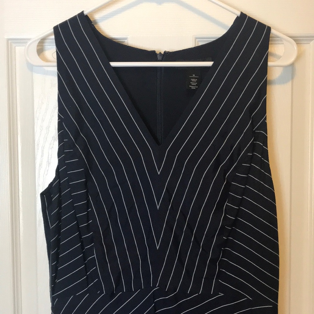 Navy and white stripe dress